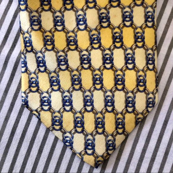 BURBERRY- Men’s Silk Tie - Picture 8 of 8
